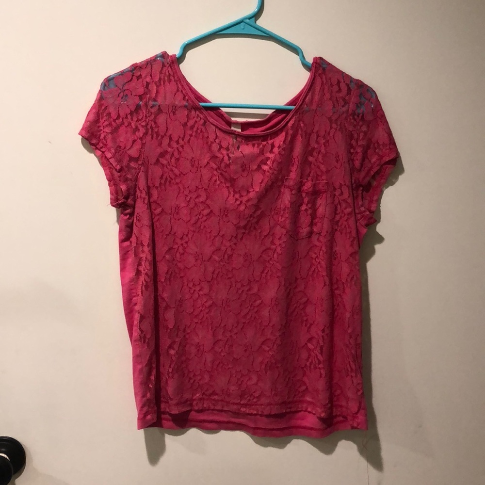 Aeropóstale Pink floral tee